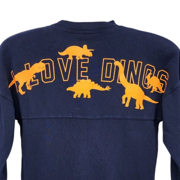Disney Spirt Jersey Child Small Shirt I Love Dinos Dinosaurs Graphic Navy Blue - Picture 4 of 10